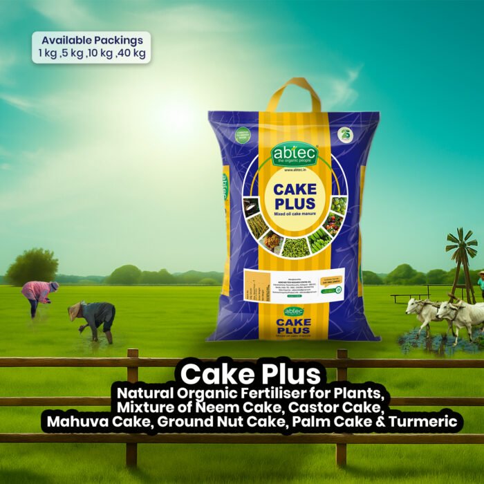 ABTEC, the organic people Cake Plus Natural Organic Fertiliser for Plants, Mixture of Neem Cake, Castor Cake, Mahuva Cake, Ground Nut Cake, Palm Cake & Turmeric - Image 2