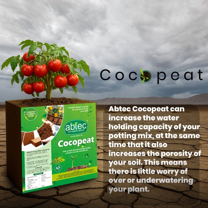 ABTEC Cocopeat Briquette Multipurpose Plant Growing Medium Cocopeat Increased Water Holding Capacity for Home Gardening Terrace Gardening and Hydroponic Plants (4.25 Kg) - Image 3